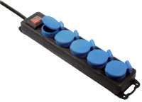 Prise de courant BACHMANN 5 prises avec couvercles à charnières