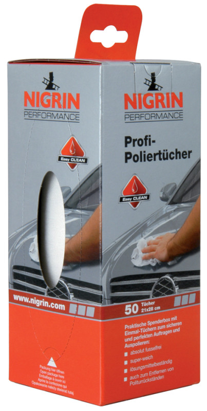 NIGRIN Performance Profi-Poliertücher, in Spenderbox