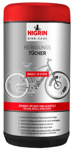 NIGRIN Bike-Care Fahrrad-Reinigungstücher, 20er Spenderbox