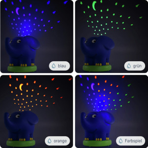 ANSMANN Veilleuse musicale à projection d'étoiles 