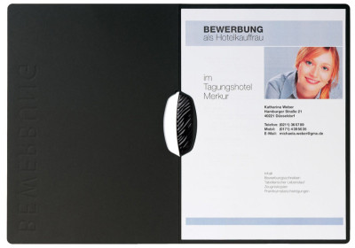 Chemise de candidature PAGNA « Swing », DIN A4, en carton, noir