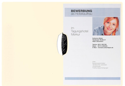 Chemise de candidature PAGNA « Swing », DIN A4, en carton, noir