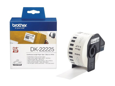 Brother : DK-CONTINUE LENGTH TAPE: 38MM THERMAL papier - WHITE 30.48M
