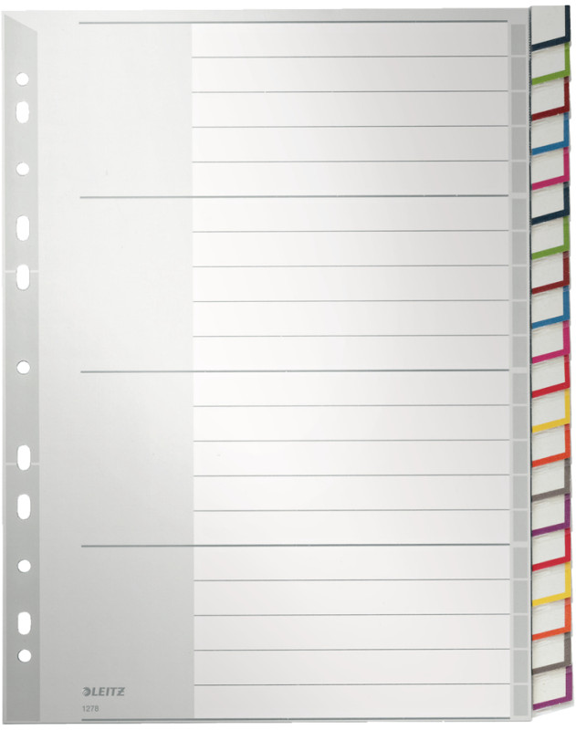 LEITZ intercalaire en plastique, blanc, A4 extra large,