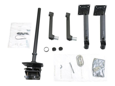 Ergotron : LX DUAL STACKING ARM TALL POLE MATTE BLACK