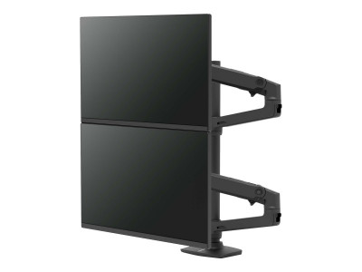 Ergotron : LX DUAL STACKING ARM TALL POLE MATTE BLACK