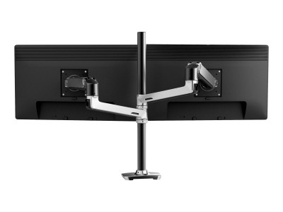 Ergotron : LX DUAL STACKING ARM TALL POLE BLACK ACCENTS POLISHED