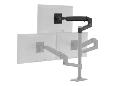 Ergotron : LX DUAL STACKING ARM extension et COLLAR kit MATTE BLACK