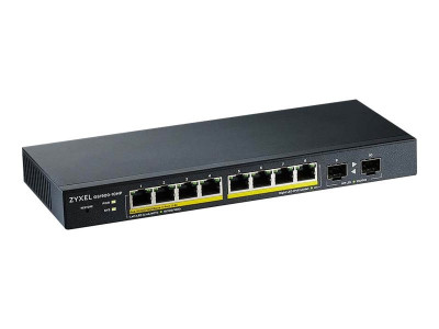Zyxel : GS1900-10HP V2 8-PORT GBE L2 POE SMART SWITCH + 2 SFP SLOTS