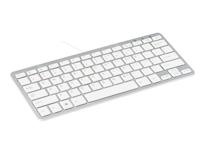 Clavier ergonomique R-Go Tools Compact Azerty Argent-Blanc