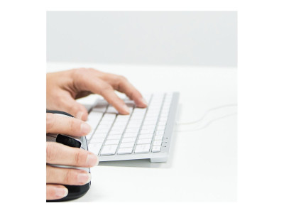 R-Go Tools : R-GO COMPACT KEYBOARD LAYOUT QWERTY WHT WIRED