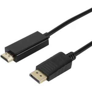 DCU Tecnologic : DISPLAY PORT 1.4 MALE TO HDMI 2.0 MALE 4K60HZ 3M