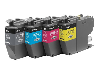 Brother LC422 Value Pack de 4 cartouches noir, jaune, cyan, magenta