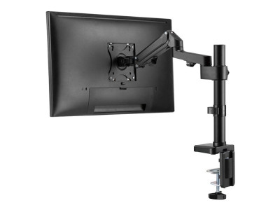 Neomounts : NEWSTAR DESK POLE MOUNT (CLAMP/GROMMET) BLACK 17-27IN