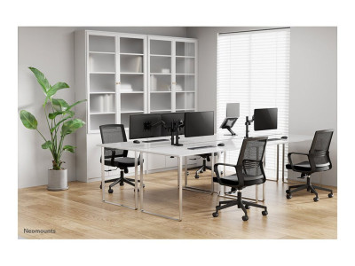 Neomounts : NEWSTAR DESK POLE MOUNT (CLAMP/GROMMET) BLACK 17-27IN