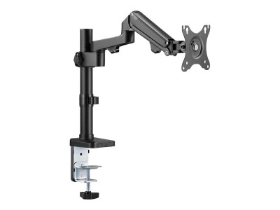 Neomounts : NEWSTAR DESK POLE MOUNT (CLAMP/GROMMET) BLACK 17-27IN