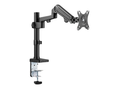 Neomounts : NEWSTAR DESK POLE MOUNT (CLAMP/GROMMET) BLACK 17-27IN
