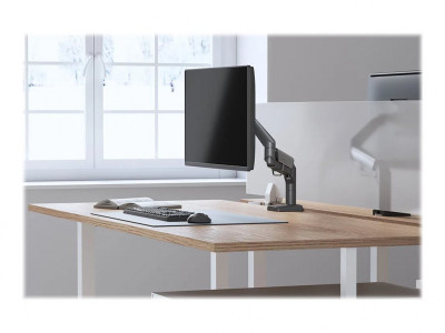 Neomounts : NEWSTAR DESK MOUNT ULTRA FLAT (CLAMP/GROMMET) BLACK 17-27IN