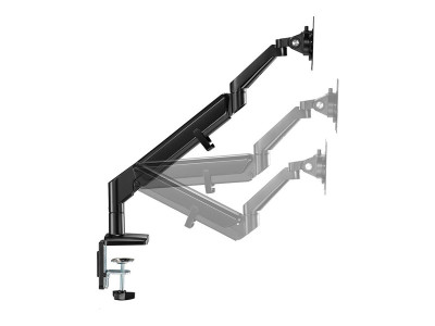 Neomounts : NEWSTAR DESK MOUNT ULTRA FLAT (CLAMP/GROMMET) BLACK 17-27IN