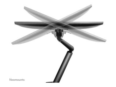 Neomounts : NEWSTAR DESK MOUNT ULTRA FLAT (CLAMP/GROMMET) BLACK 17-27IN