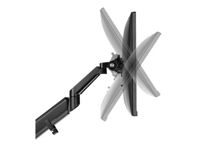 Neomounts : NEWSTAR DESK MOUNT ULTRA FLAT (CLAMP/GROMMET) BLACK 17-27IN