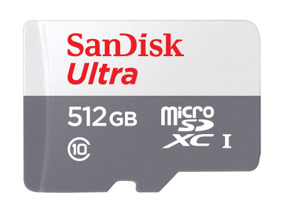 Western Digital : 512GB ULTRA LITE WHITE/GRAY MICROSDXC 100MB/S CLASS 10 UHS-I