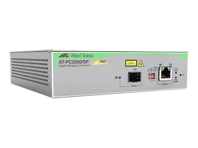 Allied Telesis : 2-PORT GIGABIT CONVERTING SWITCH W POE 1000T POE+ TO 1000X