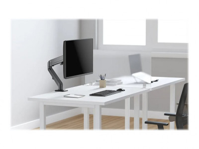 Neomounts : NEWSTAR GAS SPRING DESK MOUNT (CLAMP/GROMMET) BLACK 17-27IN