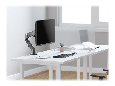 Neomounts : NEWSTAR GAS SPRING DESK MOUNT (CLAMP/GROMMET) BLACK 17-27IN