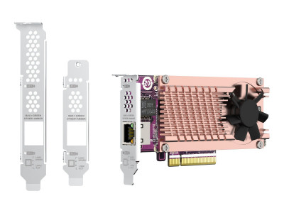 Qnap : 2XPCIE2280 M.2SSD SL PCIEGEN3X8 1X AQC113C 10GBE NBASE-T PORT