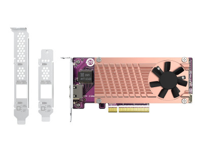 Qnap : 2XPCIE2280 M.2SSD SL PCIEGEN3X8 1X AQC113C 10GBE NBASE-T PORT