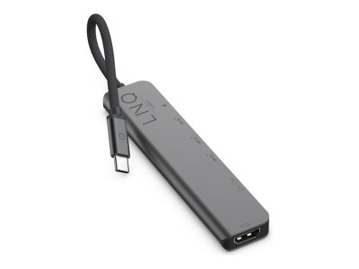 Telco Accessories : 7IN1 PRO USB-C MULTIPORT HUB BLACK GREY