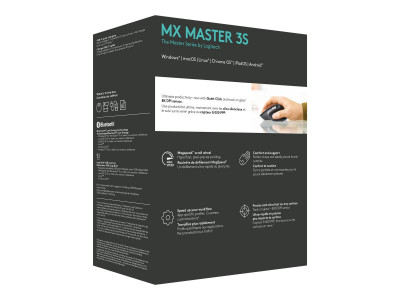 Logitech : MX MASTER 3S PERFORM WRLS MOUSE - GRAPHITE - EMEA