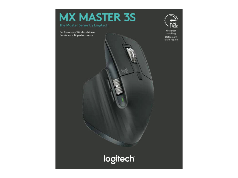 Souris sans fil mx master 3s gris pale ergonomique gris Logitech