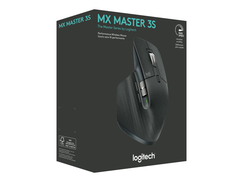 Logitech : MX MASTER 3S PERFORM WRLS MOUSE - GRAPHITE - EMEA