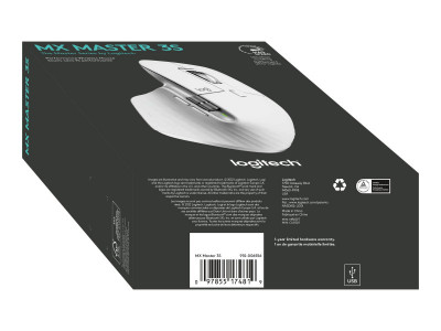 Logitech : MX MASTER 3S PERFORM WRLS MOUSE - PALE GREY - EMEA