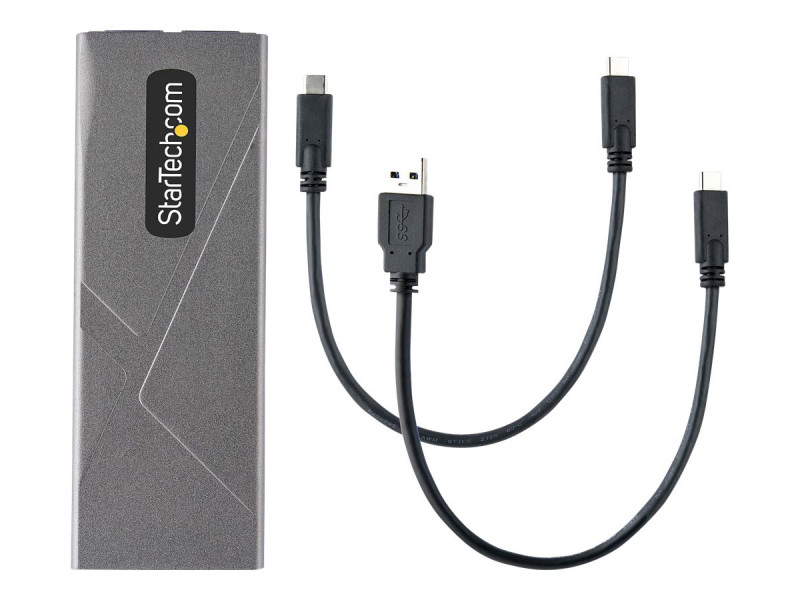 Boîtier Externe SSD M.2 NVMe/SATA - Boîtier Disque Dur SSD M.2 PCIe/SATA -  Boîtier SSD M.2 - Boîtier pour SSD M.2 avec Câbles Hôtes USB-C et USB A 