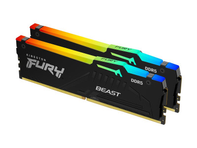 Kingston : 16GB DDR5-5600MT/S CL40 DIMM (kit de 2) FURY BEAST RGB