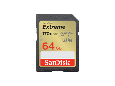Western Digital : EXTREME 64B SDXC memory card 170MB/S 80MB/S UHS-I CLASS 10 U3