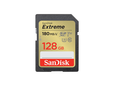 Western Digital : EXTREME 128GB SDXC memory card 180MB/S 90MB/S UHS-I CLASS 10 U3