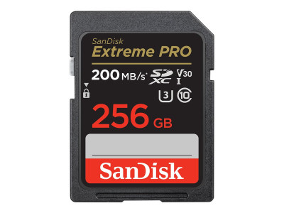 Western Digital : EXTREME PRO 256GB SDXC memory card 200MB/S 140MB/S UHS-I CL 10