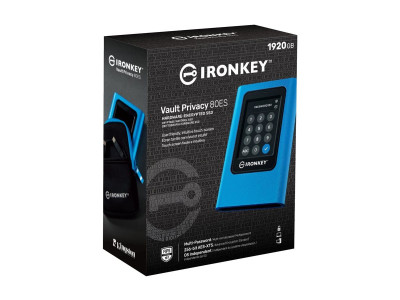 Kingston : 1920GB IRONKEY VAULT PRIVACY 80 XTSAES 256BIT ENCRYPTED EXTERNAL