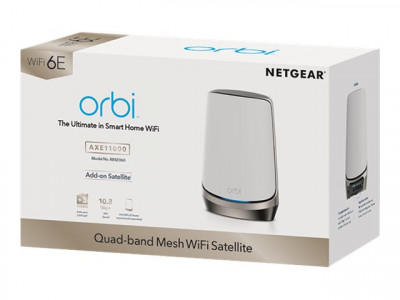 Netgear : ORBI QUAD-BAND MESH WIFI 6E ADDON SATELLITE AXE11000 RBSE960