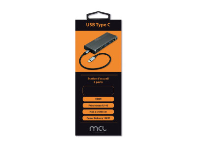 MCL Samar : 5 PORTS USB TYPE C DOCKING STATION avec SSD SLOT