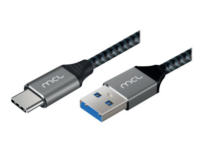 MCL Samar : TYPE C MALE USB3.0 TYPE A MESH cable 5G 3A 2M