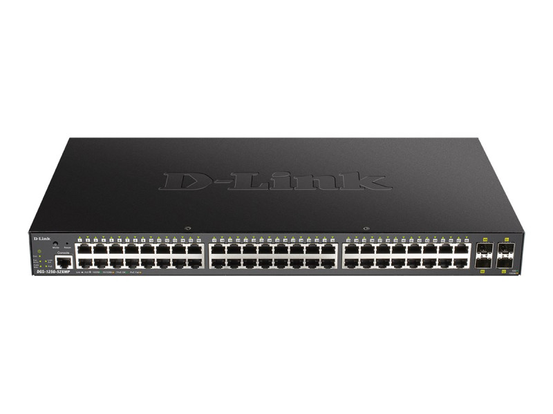 D-Link : 52-PORT SMART MGD POE+GB SWITCH 4X 10G