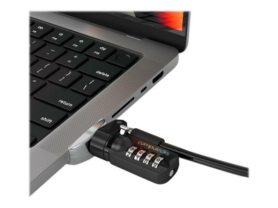 compulocks : MACBOOK PRO 14-INCH LEDGE LOCK ADAPTER +COMBINATION LOCK SILVER