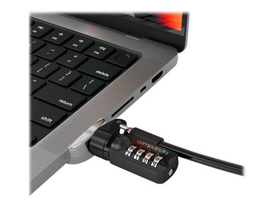 compulocks : MACBOOK PRO 14-INCH LEDGE LOCK ADAPTER +COMBINATION LOCK SILVER