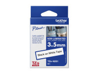 Brother : TZE-N201 tape WHITE PRINT BLACK 3.5MM Brother : TZE-N201 tape WHITE PRINT BLACK 3.5MM