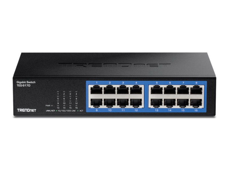 TrendNet : 16-PORT GIGABIT DESKTOP SWITCH avec METAL CASE